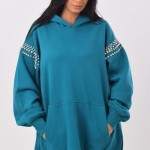 Janzari hoodie with diamond straps on the shoulders