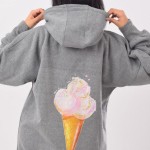 Gray ice cream hoodie